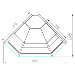Витрина холодильная Carboma GC95 VM-5 (ВХСу-1 Carboma GC95 внешний 90 KombiLux) (0107 ольха)  - Изображение 2
