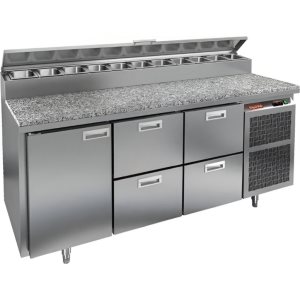 Стол холодильный для пиццы HiCold PZ2-122GN (1/6) камень