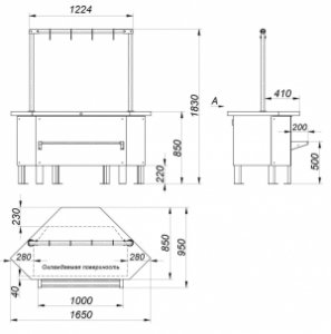 Прилавок холодильный Марихолодмаш «Мясной» ПХС-УН (встроенное холодоснабжение) цветной - Изображение 2