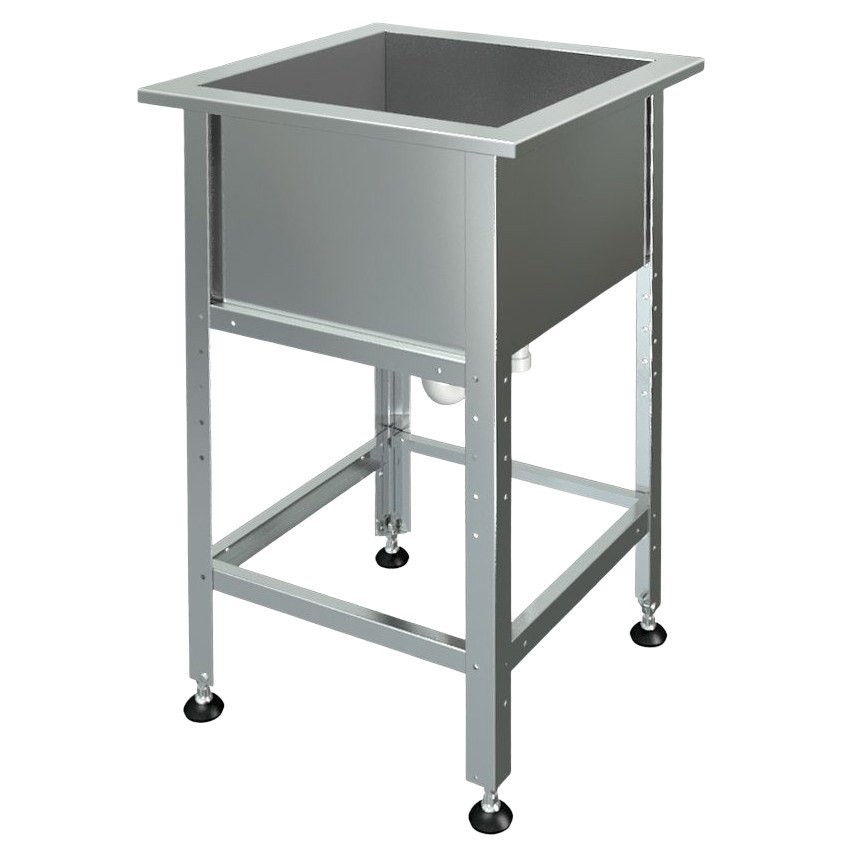 Ванна моечная с бортом МХМ МБ-1-0,3-0,53/0,53 (AISI 430, t=0,6)