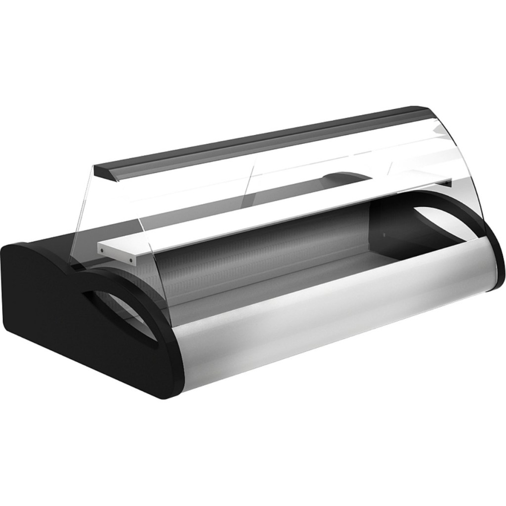 Витрина холодильная настольная Carboma A87 SV 1,0-1 (ВХСн-1,0 Арго) (0013-0430 (бок черн, декор нерж))