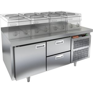 Стол охлаждаемый HiCold GN 12/TN LT SH О под тепловое оборудование