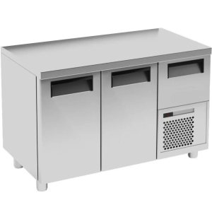 Стол холодильный барный Carboma T57 M2-1 9006-1 корпус серый, без борта (BAR-250)