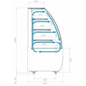 Витрина кондитерская Carboma K70 VM 0,9-1 Light (версия 2.0) (9005-0109) - Изображение 2