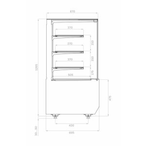 Витрина кондитерская Carboma KC70 N 0,9-1 Light (версия 2.0) (9005-0109) нейтральная - Изображение 2